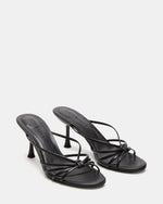 Load image into Gallery viewer, Steve Madden Women's Edna Heeled Sandal, Black Leather, 7
