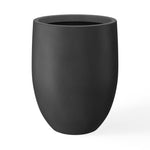 Load image into Gallery viewer, Kante 21.7&quot; H Natural Concrete Tall Planter, Large Outdoor Indoor Decorative Pot with Drainage Hole and Rubber Plug, Modern Round Taper Style for Home and Patio Burnished Black
