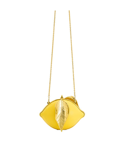 JW PEI Women's Tori Vegan Leather Metal Structure Clutch - Lemon Yellow