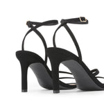 Load image into Gallery viewer, DREAM PAIRS Women’s High Stilettos Heels Open Toe Square Sandals Ankle Strap Pumps Sexy Comfort Strappy Dress Shoes Party Wedding Heeled Sandals,Size 9,Black-Nubuck,DWUMHS2563
