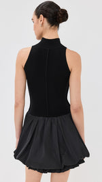 Load image into Gallery viewer, Sea Women&#39;s Belen Taffeta Knit Mini Bubble Dress, Black, M
