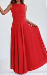 Load image into Gallery viewer, PRETTYGARDEN Womens Spring Dresses 2026 Casual Sleeveless Crewneck Aline Maxi Dress Stretch Tank Flowy Long Dresses (Red, Medium)
