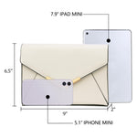 Load image into Gallery viewer, KKXIU Women Elegant Faux Leather Evening Envelope Clutch Purse Foldover Bags for Party Wedding Prom (A-Beige)
