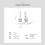 Load image into Gallery viewer, Santuzza Panther Earrings 925 Sterling Silver Cubic Zirconia Green Spinel Leopard Dangle Earrings for Women
