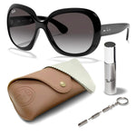 Load image into Gallery viewer, Ray-Ban RB4098 JACKIE OHH II Butterfly Shaped Non-Polarized Sunglasses for Women – Includes Official RAYBAN Eyewear Kit – Ideal Formal &amp; Casual Wear Sunglasses – Grey Gradient Lens

