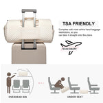 Load image into Gallery viewer, Convertible Garment Duffel Bag for Travel Womens Carry On Garment Bags With Toiletry Bag Large Weekender Bag Shoe Pouch 2 in 1 Hanging Suitcase Suit Travel Duffel Overnight Bags 2pcs Set Beige

