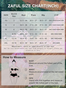 ZAFUL Women's 2 Piece Floral Print Swimsuit Triangle String High Cut Bikini Sets Bathing Suit(2-Pink, M)