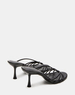 Load image into Gallery viewer, Steve Madden Women's Edna Heeled Sandal, Black Leather, 7
