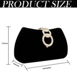 Load image into Gallery viewer, Buric Clutch Purses for Women Fashion Evening Bag Gold Clutch Small Crossbody Bag with Detachable Chain for Party/Wedding (Black)
