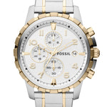 Load image into Gallery viewer, Fossil Men&#39;s Dean Quartz Stainless Steel Chronograph Watch, Color: Gold/Silver (Model: FS4795IE)
