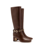Load image into Gallery viewer, Larroudé Milan Block Boot In Cognac Leather 8.0 / Cognac
