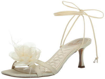 Sam Edelman Pammie Heeled Sandal Pearl Ivory 5 Medium