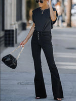 Load image into Gallery viewer, KUNMI Women's Flare Bell Bottom Jeans High Waisted Wide Leg Bootcut Jeans Stretchy Denim Pants
