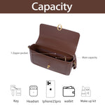 Load image into Gallery viewer, LAFESTIN Split Leather Shoulder Bags For Women with Adjustable Strap, Trendy Crossbody Purses For Women, Designer Inspire Handbags, Caramel Brown
