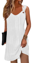 Load image into Gallery viewer, ETCYY Summer Dresses for Women 2025 Vacation Beach Cover Ups Swimsuit Sleeveless Sundresses Casual Loose Tank Sun Dresses,LIU White,X-Large
