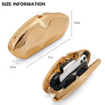 Load image into Gallery viewer, Acrylic Clutch Purse for Women Evening Bag, Irregular Shell Acrylic Purse Box Clutch with Chain for Party Wedding Prom, Champagne Gold
