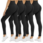 Load image into Gallery viewer, 4 Pack Leggings for Women - High Waisted Tummy Control Soft No See-Through Black Yoga Pants for Athletic Workout
