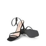 Load image into Gallery viewer, DREAM PAIRS Women’s High Stilettos Heels Open Toe Square Sandals Ankle Strap Pumps Sexy Comfort Strappy Dress Shoes Party Wedding Heeled Sandals,Size 9,Black-Nubuck,DWUMHS2563
