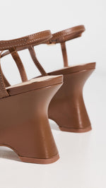 Load image into Gallery viewer, Dolce Vita Women's Aylee Wedge Sandals, Cognac Leather, 5.5 Medium US
