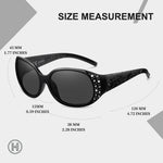 Load image into Gallery viewer, HAOLOTA Polarized Sunglasses for Women, Rhinestone Wrap Around Sunglasses with UV400 Protection
