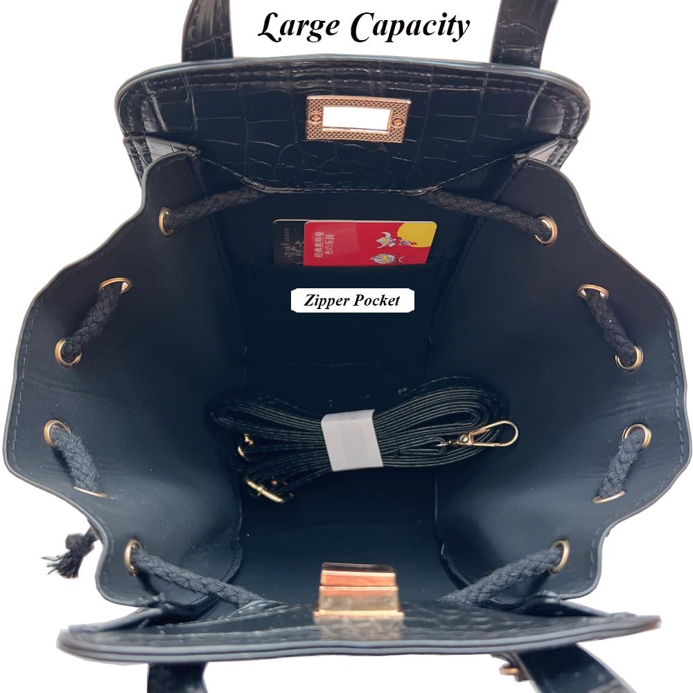 Novelty Unique 3D Lady Face PU Leather Top Handle Satchel Handbags for Women Funky Tote Purse Hobo Crossbody Shoulder bags (Crocodile Black)