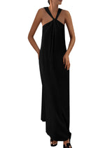 Load image into Gallery viewer, PRETTYGARDEN Womens 2025 Casual Long Summer Dresses Sleeveless Strappy Loose Flowy Beach Vacation Maxi Dress with Pockets (Black,Medium)
