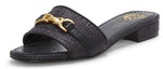 Load image into Gallery viewer, Vince Camuto, Women's, Maxine Banded Buckle Slide Sandals, Black, 6, Medium
