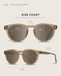WearMe Pro Polarized Classic Round Retro Women's Sunglasses (Light Crystal Brown/Brown Lens)