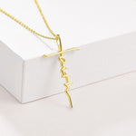 Load image into Gallery viewer, PRAYMOS Gold Faith Cross Necklace for Women Sterling Silver Dainty Necklace Christian Religious Confirmation Jewelry Gifts for Women …

