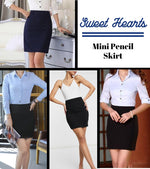 Load image into Gallery viewer, Sweet Hearts Mini Pencil Skirt for Women- Above Knee Silky Basic Bodycon Skirt Made in USA (Red, X-Small)
