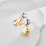 Load image into Gallery viewer, YUJIE Gold Earrings for Women Geometric Chunky Dangle Earring Trendy Two-Tone statement Jewelry
