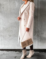 Load image into Gallery viewer, IDEALSANXUN Wool Coats for Women Peacoat Womens Coat Long Ladies Cute Dress Coat Jackets Overcoat Winter Clothes Outfits 2025, Beige, M
