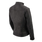 Load image into Gallery viewer, Milwaukee Leather SFL2801 Women&#39;s Racer Black Stand Up Collar Motorcycle Fashion Leather Jacket - Medium
