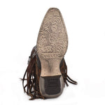 Load image into Gallery viewer, Corral Boots Women's Handcrafted Western Boots | Snip Toe Cowboy Boots with Leopard Print, Fringe and Stud Details
