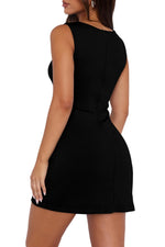 Load image into Gallery viewer, WIHOLL Womens Boat Neck Sleeveless Mini Dress Spring Summer Club Party Dinner Bodycon Dresses 2025 Wedding Guest Dress Graduation Outfits Prom Semi Formal Cocktail Teens Little Short Dress Black S
