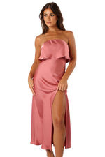 Load image into Gallery viewer, Petal &amp; Pup Women&#39;s Vienna Strapless Midi Dress, Dusty Rose
