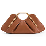 Load image into Gallery viewer, JW PEI Women's Lila Metal Frame Clutch - Brown
