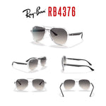Load image into Gallery viewer, Ray-Ban RB4376 647711 57MM Transparent/Plastic Lens Grey Gradient Aviator Sunglasses for Men for Women +Bundle with Accessory Eyewear Kit
