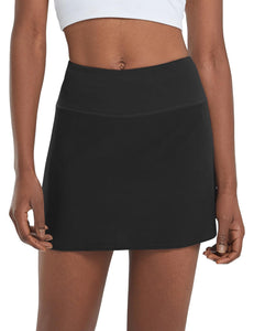 baleaf Pleated Tennis Skirt Skorts Skirts for Woman High Waisted Lightweight Athletic Golf Workout with Shorts Pockets Black Medium