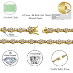 Load image into Gallery viewer, TOPGRILLZ Tennis Necklace for Women Choker Chain Necklace 14K Gold Plated 5mm Dainty Diamond Tennis Chain 16-24 Inches Gold Jewelry（Gold, 18IN
