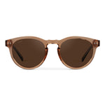 Load image into Gallery viewer, WearMe Pro Polarized Classic Round Retro Women&#39;s Sunglasses (Light Crystal Brown/Brown Lens)
