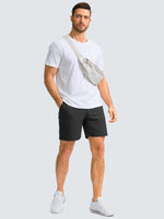 Load image into Gallery viewer, G Gradual Men&#39;s Casual Shorts 7&quot; Lightweight Golf Shorts for Men Stretch with 3 Pockets Quick Dry Breathable Work Shorts Black
