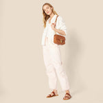 Load image into Gallery viewer, Amazon Essentials Women's Chain Shoulder Bag, Brown Faux Crocodile, One Size
