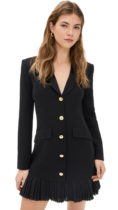 Cinq a Sept Women's LS Regan Dress, Black, 4