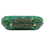 Load image into Gallery viewer, QMLGB Shining Women Rhinestone Clutch Diamond Purse Hollow Out Evening Handbag Party Clutch Bag for Wedding Prom, Emerald

