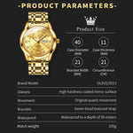 Load image into Gallery viewer, OLEVS Watch for Men Luxury Gold Mens Watch with Day and Date Waterproof Gold Stainless Steel Men's Watch Diamond Roman Numerals Dress Men's Wrist Watches Analog Quartz Watch Men,Reloj de Hombre
