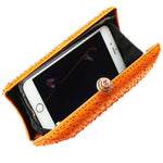 Load image into Gallery viewer, Vistatroy Women&#39;s Evening Bag Sparkling Rhinestone Wedding Evening Party Clutch Handbag Purse Chain Shoulder Crossbody Bag (orange)
