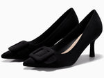 Load image into Gallery viewer, Coutgo Women&#39;s Pointed Toe Pumps Stiletto High Heels Slip on Elegant Wedding Pumps with Square Buckle
