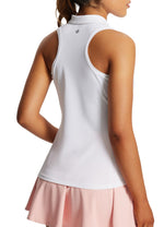 Load image into Gallery viewer, baleaf Women&#39;s Tennis Shirts Tank Tops Sleeveless Golf Polo Racerback with Collar Athletic Tanks Quick Dry-White-M
