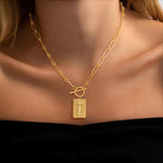 Load image into Gallery viewer, Cross Necklaces for Women,14K Gold Plated/Silver Plated Cross Pendant Necklace,Chunky Cross Charm Necklace for Women Trendy Toggle Clasp Paperclip Chain Dainty Religious Jewelry Gift for Christian Faith Baptism First Communion
